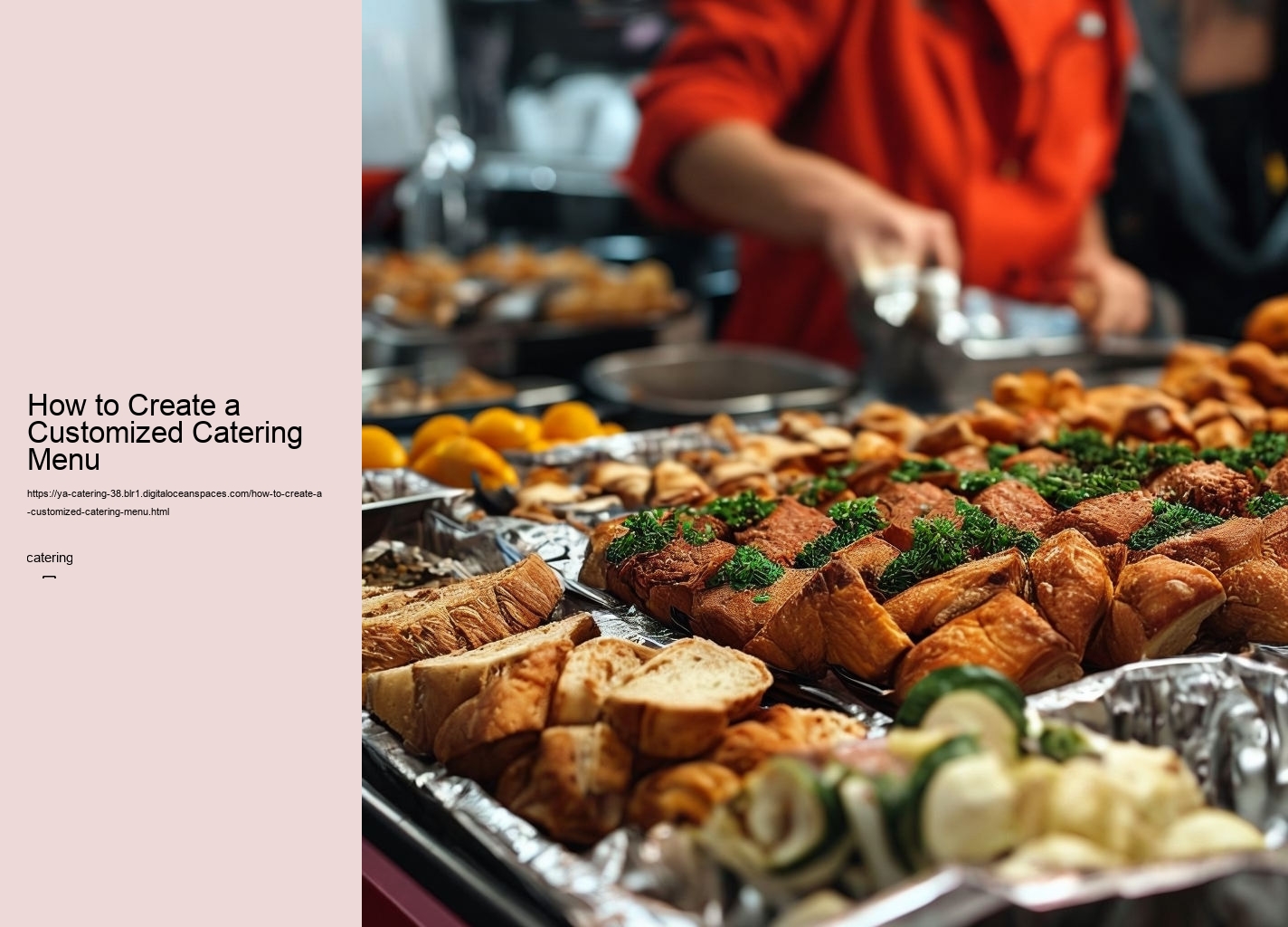 How to Create a Customized Catering Menu